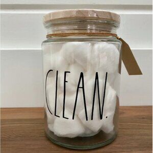 Rae Dunn Clean Cotton Balls Jar